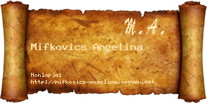 Mifkovics Angelina névjegykártya